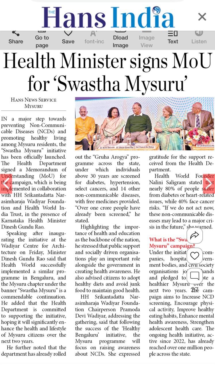 Launch of Swastha Mysuru - Image 2